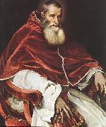 TIZIANO Vecellio Portrait of Pope Paul III atr oil painting on canvas